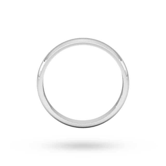 Goldsmiths 2.5mm D Shape Standard Wedding Ring In Sterling Silver - Ring Size X