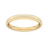 Goldsmiths 2.5mm D Shape Standard Matt Finished Wedding Ring In 18 Carat Yellow Gold