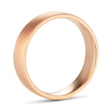 Goldsmiths 2.5mm D Shape Standard Milgrain Edge Wedding Ring In 18 Carat Rose Gold