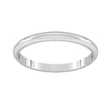 Goldsmiths 2mm D Shape Standard Wedding Ring In 9 Carat White Gold - Ring Size K