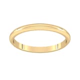 Goldsmiths 2mm D Shape Standard Wedding Ring In 9 Carat Yellow Gold - Ring Size K