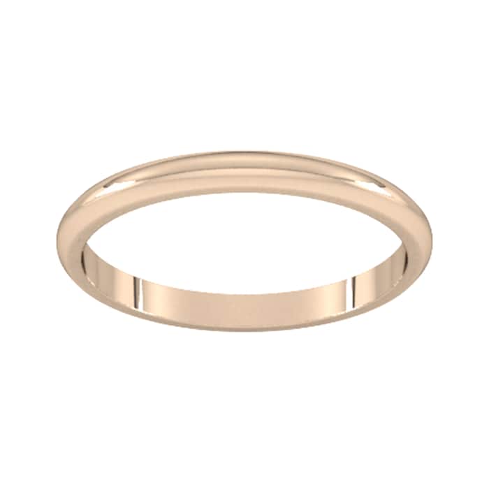 Goldsmiths 2mm D Shape Standard Wedding Ring In 9 Carat Rose Gold - Ring Size K