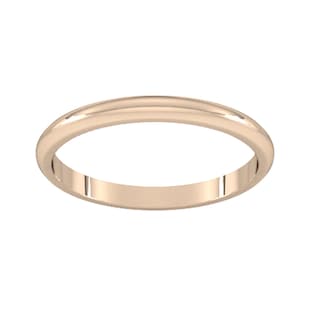 Best Luxury 
2mm D Shape Standard Wedding Ring In 9 Carat Rose Gold