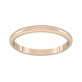 Goldsmiths 2mm D Shape Standard Wedding Ring In 9 Carat Rose Gold