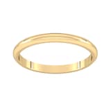 Goldsmiths 2mm D Shape Standard Wedding Ring In 18 Carat Yellow Gold