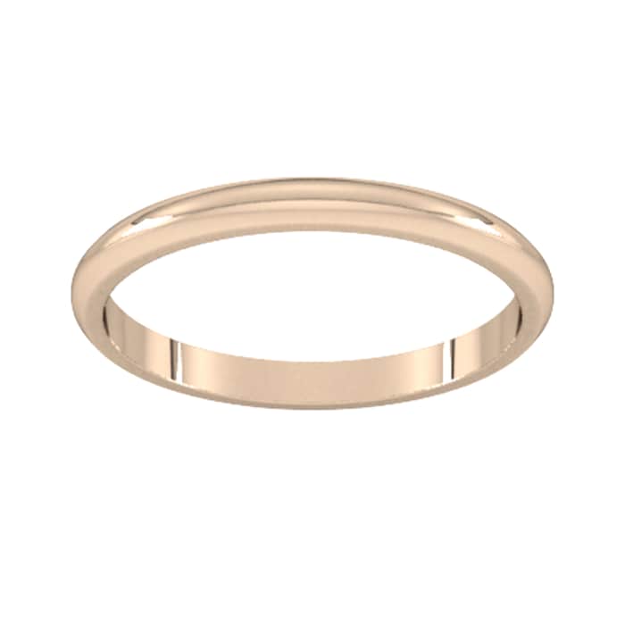 Goldsmiths 2mm D Shape Standard Wedding Ring In 18 Carat Rose Gold