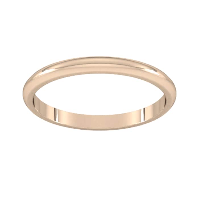 Goldsmiths 2mm D Shape Standard Wedding Ring In 18 Carat Rose Gold