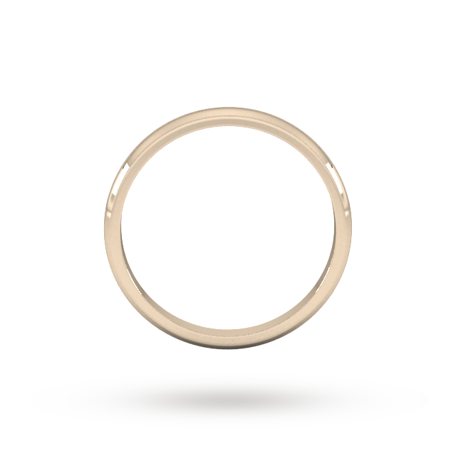 Goldsmiths 2mm D Shape Standard Wedding Ring In 18 Carat Rose Gold - Ring Size J