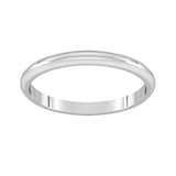Goldsmiths 2mm D Shape Standard Wedding Ring In 950 Palladium
