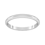 Goldsmiths 2mm D Shape Standard Wedding Ring In Platinum - Ring Size K