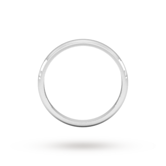 Goldsmiths 2mm D Shape Standard Wedding Ring In Platinum