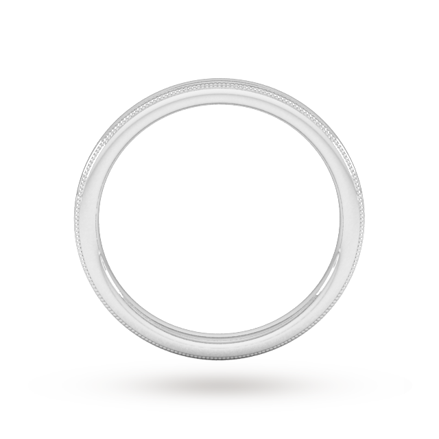 Goldsmiths 2mm D Shape Standard Milgrain Edge Wedding Ring In 950 Palladium - Ring Size M Goldsmiths 2mm D Shape Standard Milgrain Edge Wedding Ring In 950 Palladium - Ring Size M
