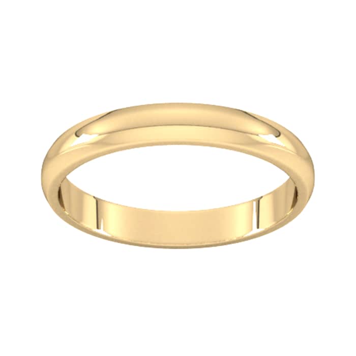Goldsmiths 3mm D Shape Standard Wedding Ring In 9 Carat Yellow Gold - Ring Size J