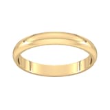Goldsmiths 3mm D Shape Standard Wedding Ring In 9 Carat Yellow Gold
