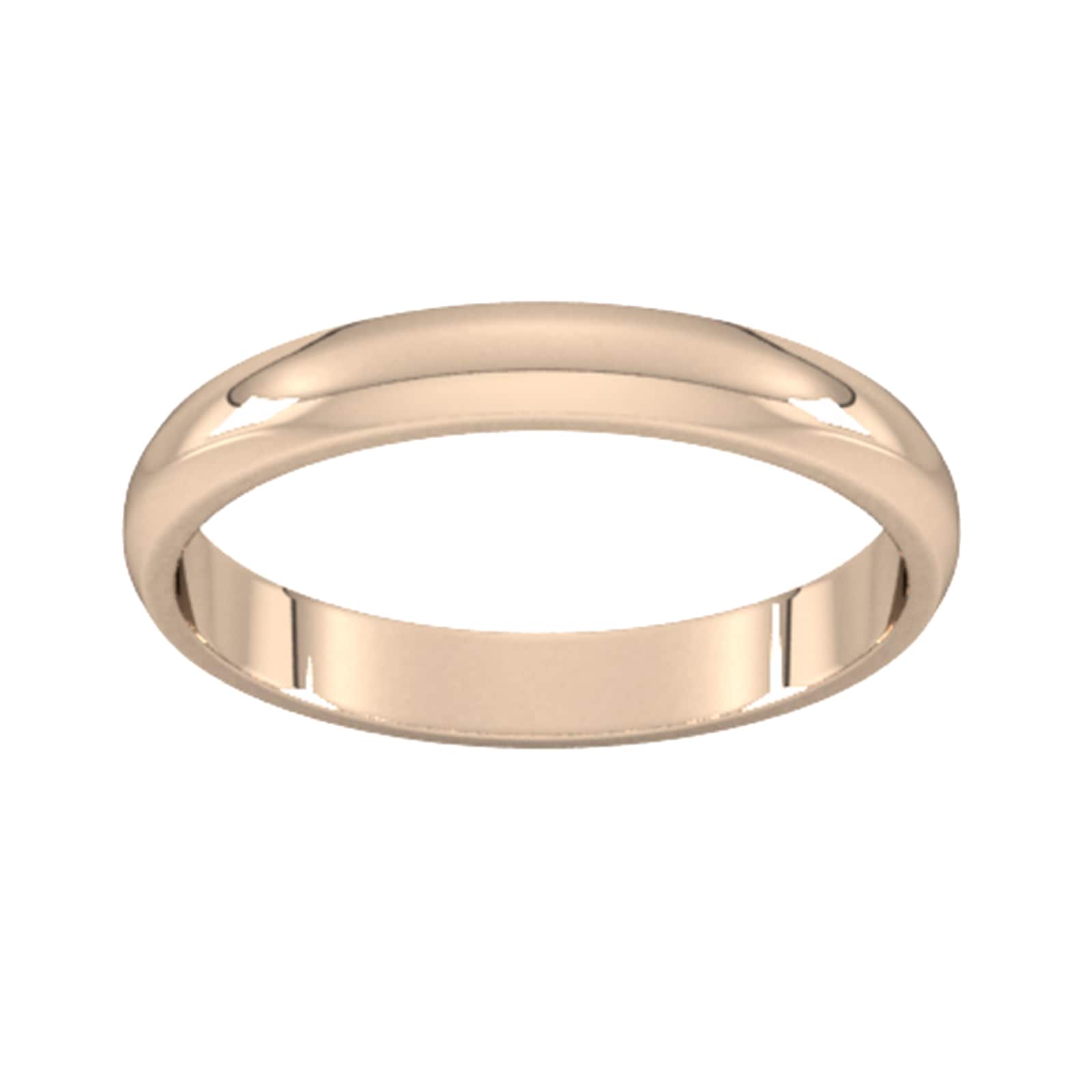 Goldsmiths 3mm D Shape Standard Wedding Ring In 9 Carat Rose Gold