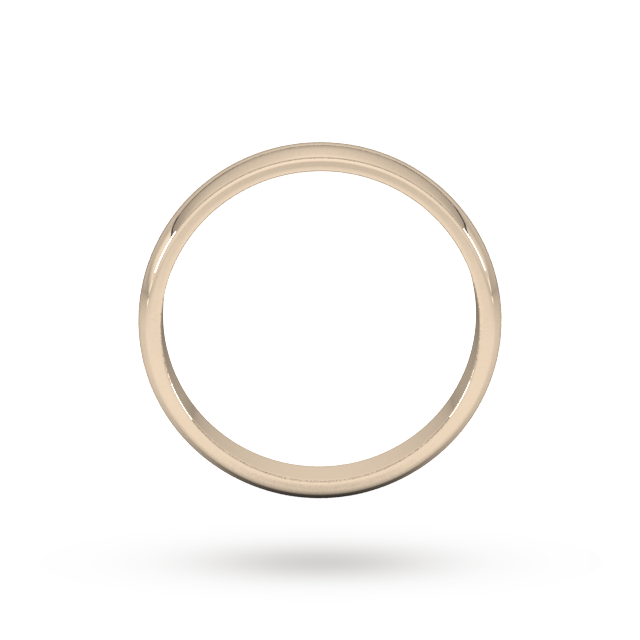 Goldsmiths 3mm D Shape Standard Wedding Ring In 9 Carat Rose Gold - Ring Size L