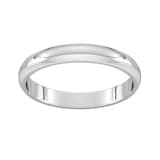 Goldsmiths 3mm D Shape Standard Wedding Ring In 18 Carat White Gold - Ring Size K