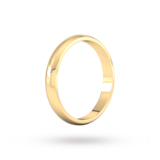 Goldsmiths 3mm D Shape Standard Wedding Ring In 18 Carat Yellow Gold - Ring Size J