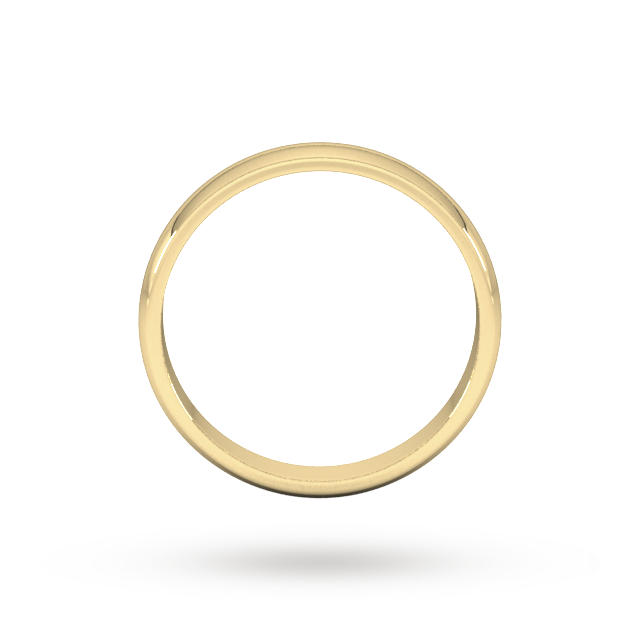 Goldsmiths 3mm D Shape Standard Wedding Ring In 18 Carat Yellow Gold