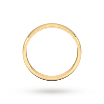 Goldsmiths 3mm D Shape Standard Wedding Ring In 18 Carat Yellow Gold