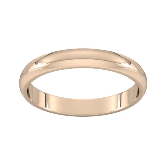 Goldsmiths 3mm D Shape Standard Wedding Ring In 18 Carat Rose Gold