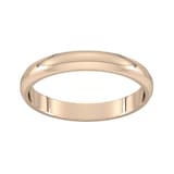 Goldsmiths 3mm D Shape Standard Wedding Ring In 18 Carat Rose Gold - Ring Size K