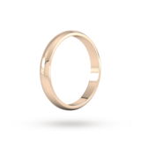 Goldsmiths 3mm D Shape Standard Wedding Ring In 18 Carat Rose Gold - Ring Size K