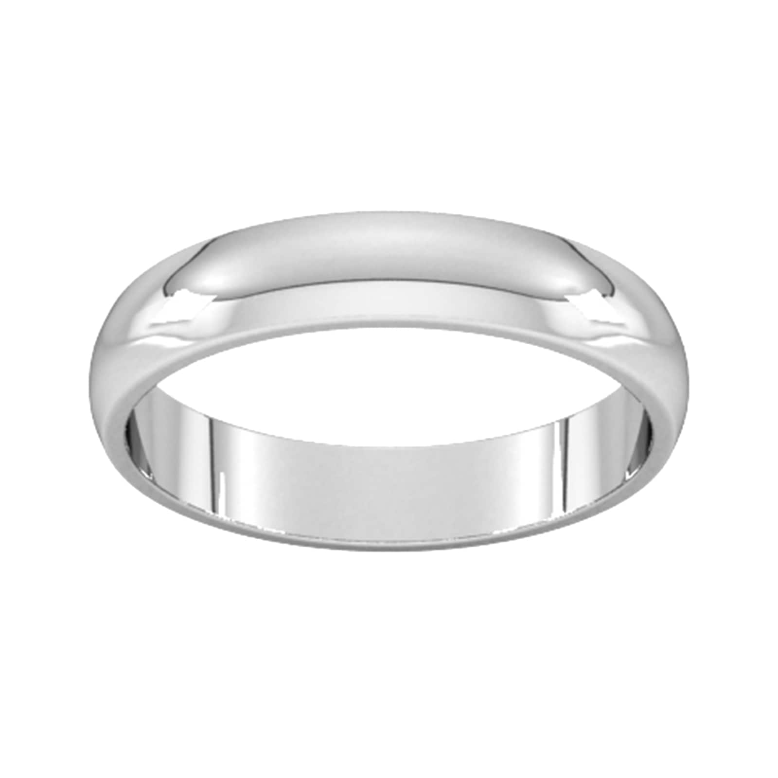 4mm D Shape Standard Wedding Ring In 9 Carat White Gold - Ring Si