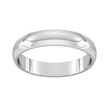 Goldsmiths 4mm D Shape Standard Wedding Ring In 9 Carat White Gold