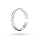 Goldsmiths 4mm D Shape Standard Wedding Ring In 9 Carat White Gold - Ring Size Q