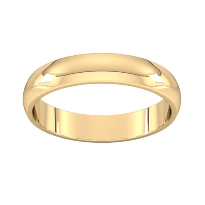 Goldsmiths 4mm D Shape Standard Wedding Ring In 9 Carat Yellow Gold - Ring Size R