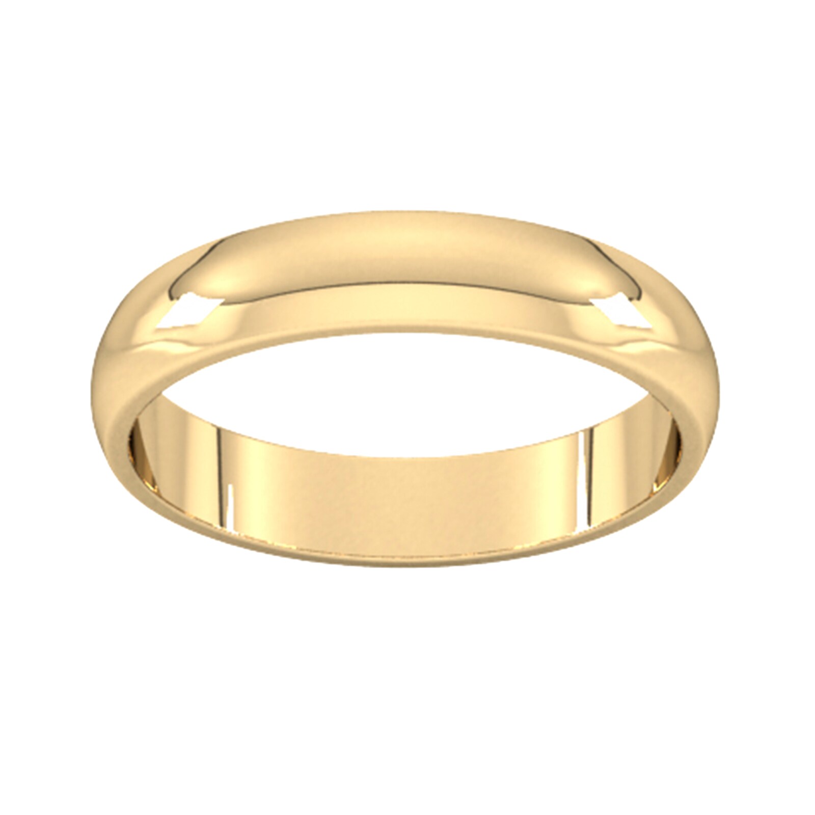 Goldsmiths 4mm D Shape Standard Wedding Ring In 9 Carat Yellow Gold