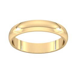 08307283 - 4mm D Shape Standard Wedding Ring In 9 Carat Yellow Gold