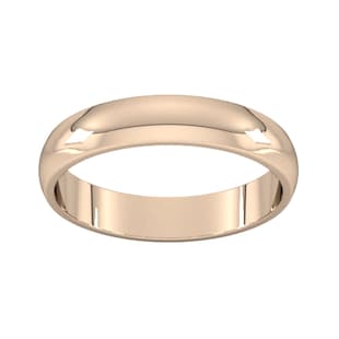 Goldsmiths 4mm D Shape Standard Wedding Ring In 9 Carat Rose Gold