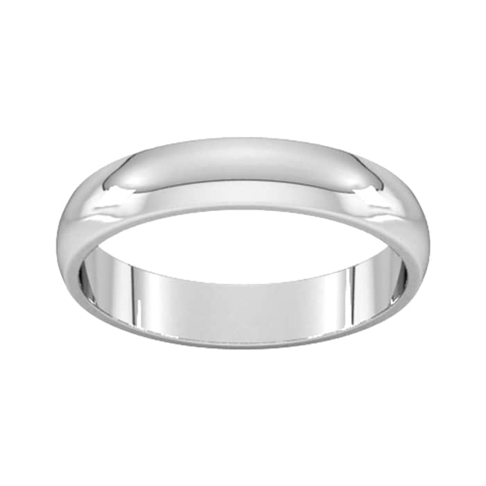 Goldsmiths 4mm D Shape Standard Wedding Ring In 18 Carat White Gold - Ring Size Q