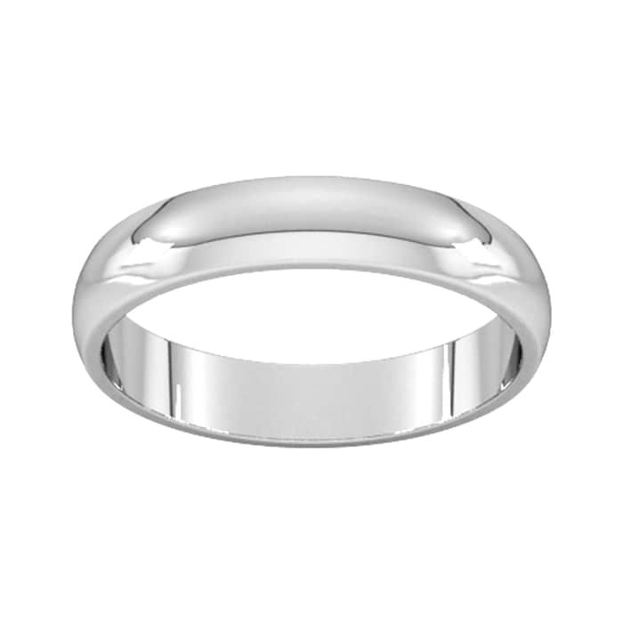 Goldsmiths 4mm D Shape Standard Wedding Ring In 18 Carat White Gold