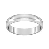 Goldsmiths 4mm D Shape Standard Wedding Ring In 18 Carat White Gold