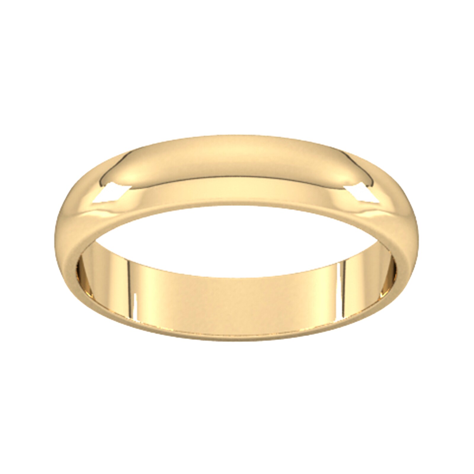 Goldsmiths 4mm D Shape Standard Wedding Ring In 18 Carat Yellow Gold Goldsmiths 4mm D Shape Standard Wedding Ring In 18 Carat Yellow Gold