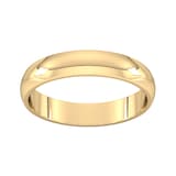 Goldsmiths 4mm D Shape Standard Wedding Ring In 18 Carat Yellow Gold - Ring Size Q