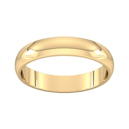 08307286 - 4mm D Shape Standard Wedding Ring In 18 Carat Yellow Gold