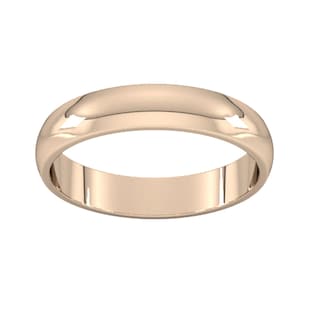 Goldsmiths 4mm D Shape Standard Wedding Ring In 18 Carat Rose Gold