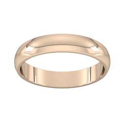 08307287 - 4mm D Shape Standard Wedding Ring In 18 Carat Rose Gold