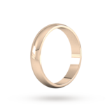 Goldsmiths 4mm D Shape Standard Wedding Ring In 18 Carat Rose Gold - Ring Size I