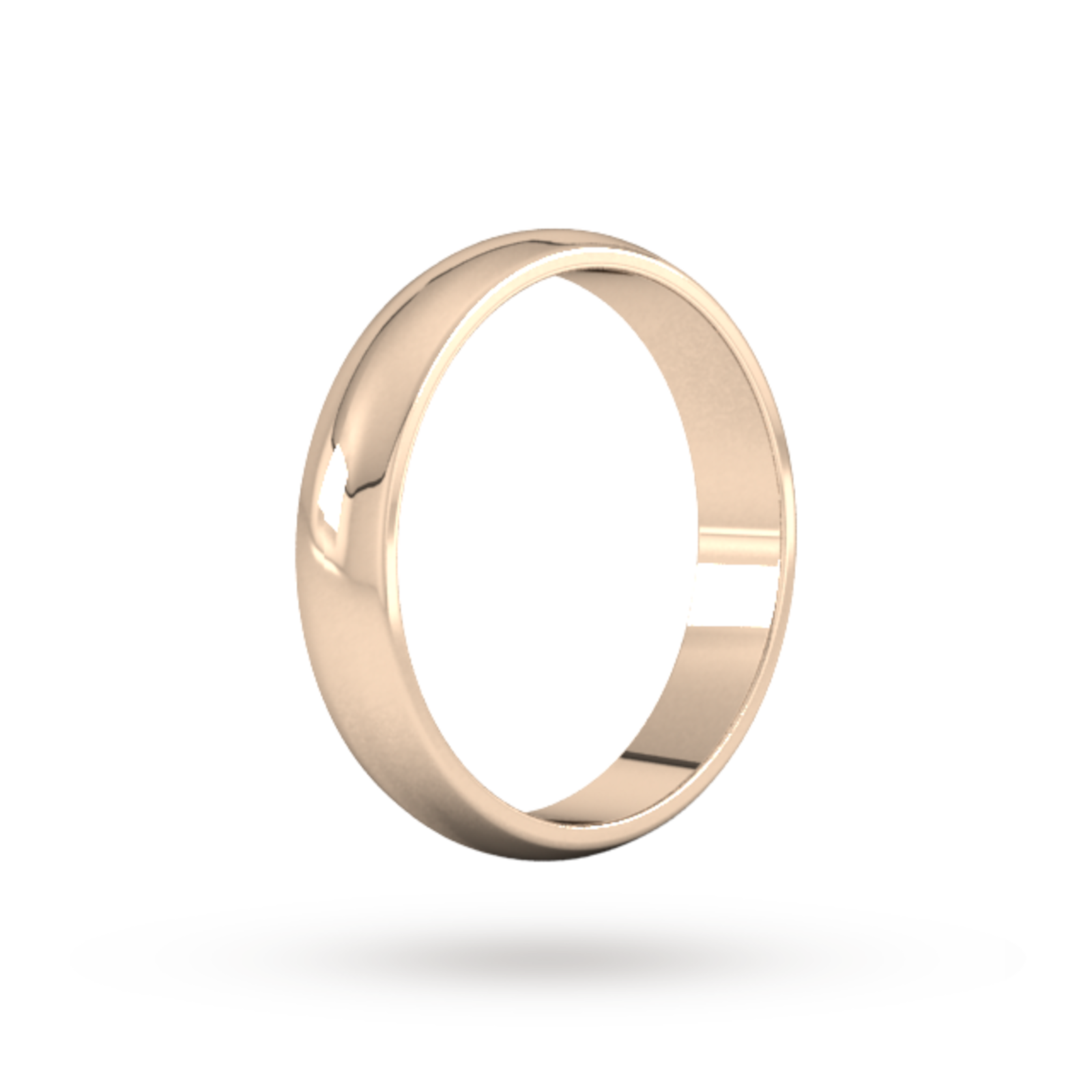 Goldsmiths 4mm D Shape Standard Wedding Ring In 18 Carat Rose Gold ...