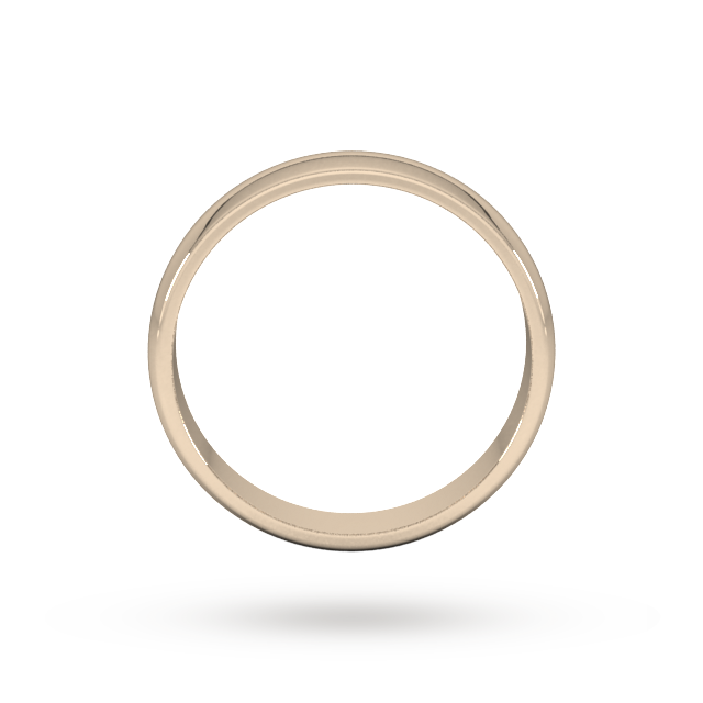 Goldsmiths 4mm D Shape Standard Wedding Ring In 18 Carat Rose Gold - Ring Size J