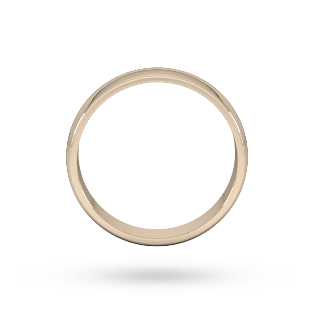 Goldsmiths 4mm D Shape Standard Wedding Ring In 18 Carat Rose Gold