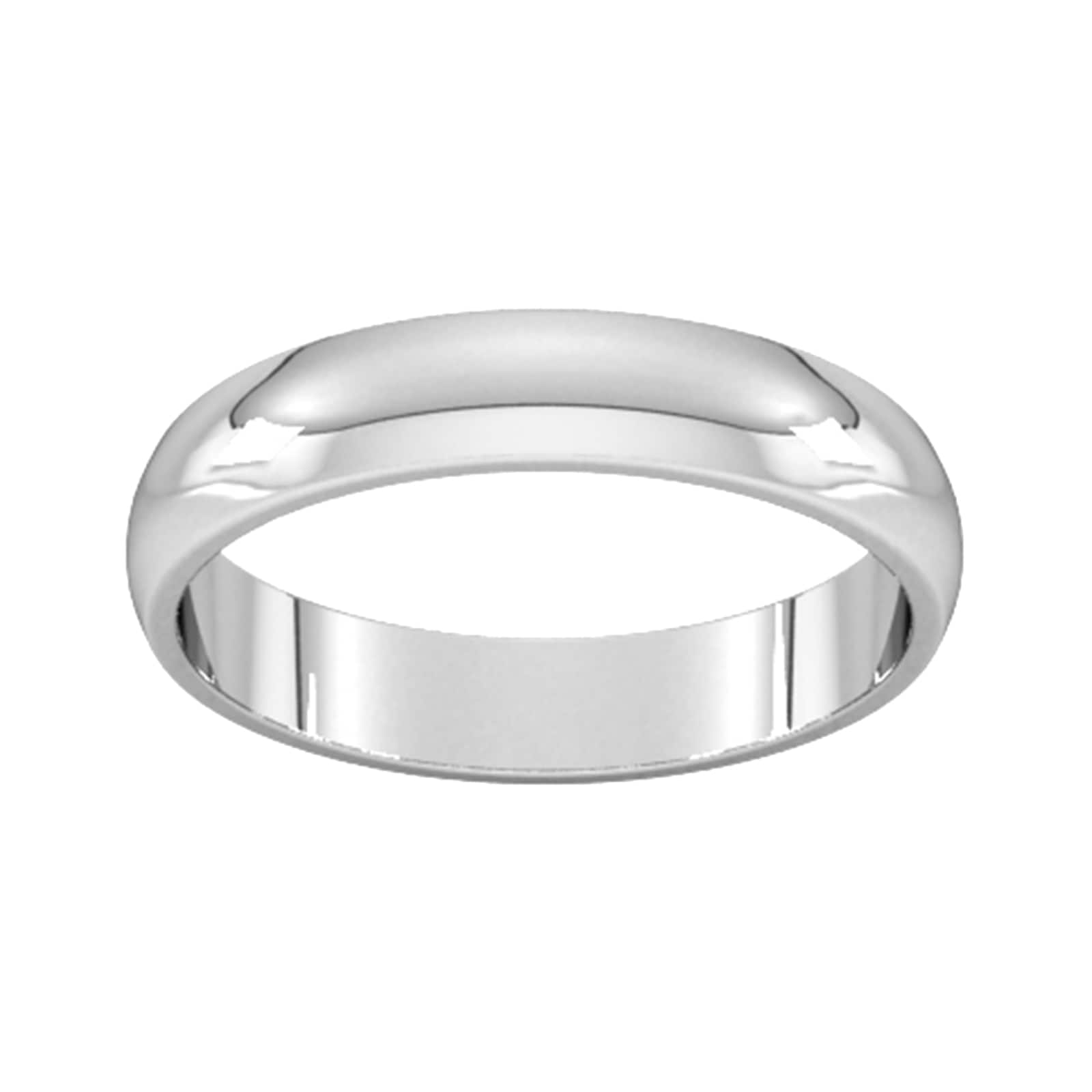 4mm D Shape Standard Wedding Ring In 950 Palladium - Ring Size K