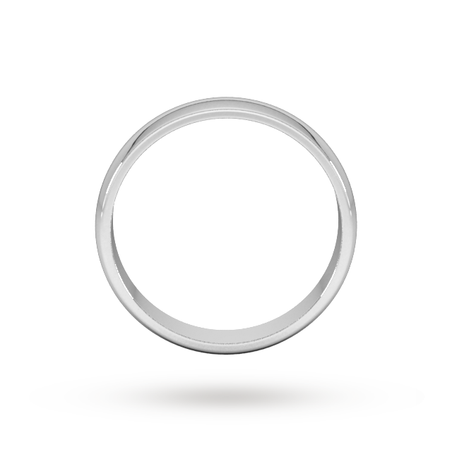 Goldsmiths 4mm D Shape Standard Wedding Ring In Platinum - Ring Size R