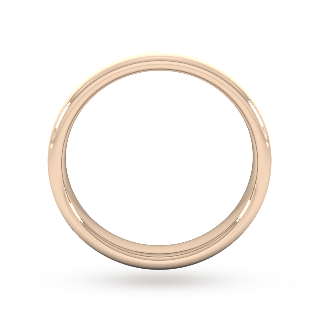 Goldsmiths 4mm D Shape Standard Matt Finished Wedding Ring In 9 Carat Rose Gold - Ring Size H