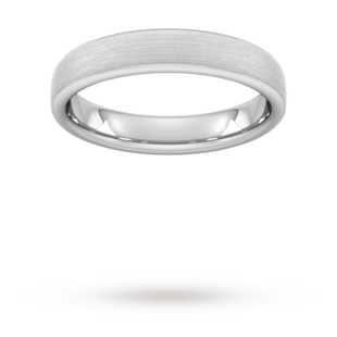 Best Luxury 
4mm D Shape Standard Matt Finished Wedding Ring In 950 Palladium